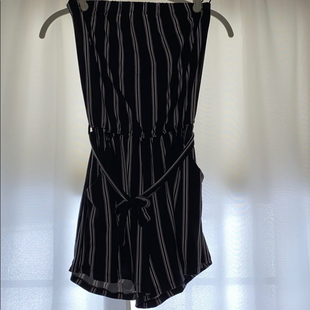 Strapless Striped Romper